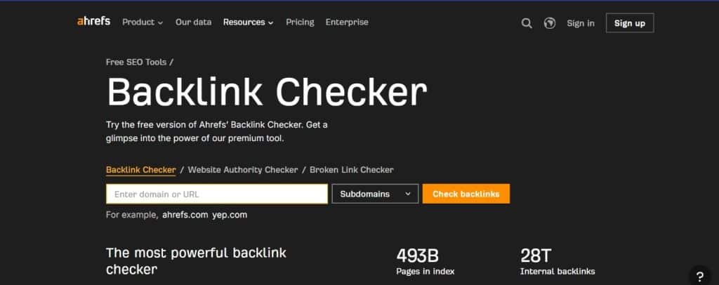 Ahrefs Free Backlink Checker Ahrefs Free Backlink Checker