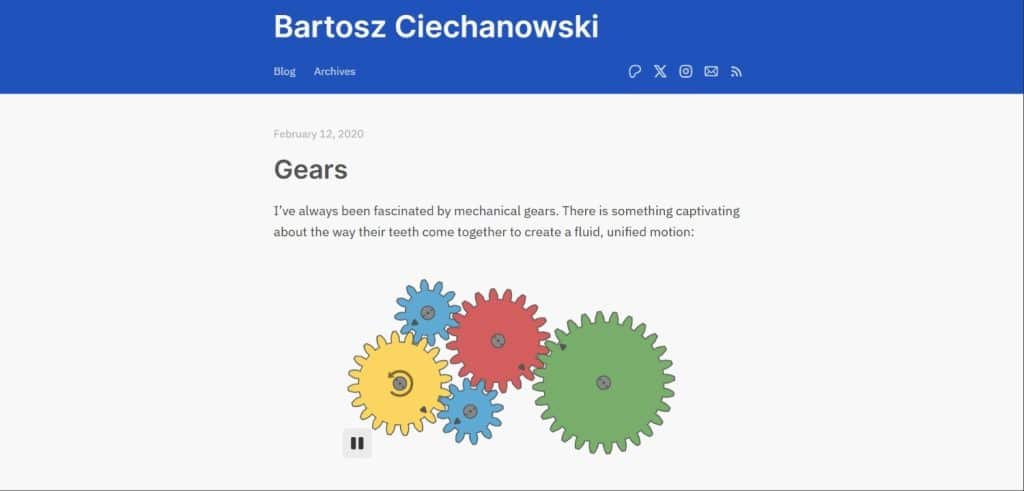 Bartosz Ciechanowski - Gears Bartosz Ciechanowski - Gears