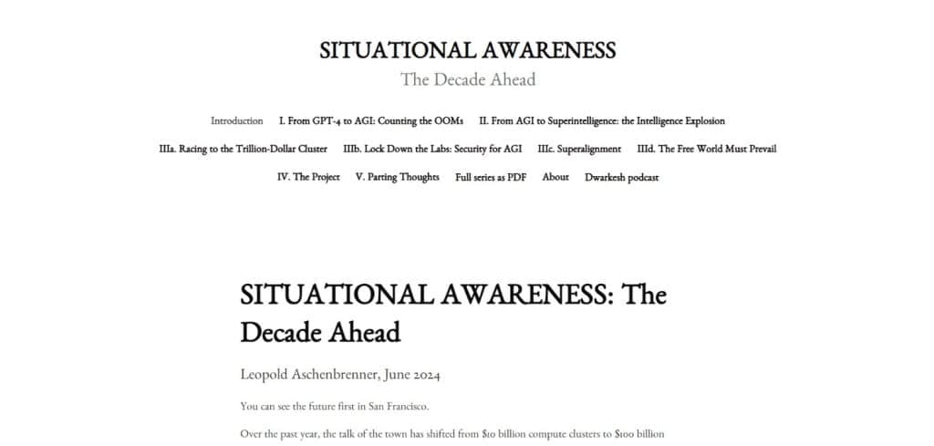 Leopold Aschenbrenner - Situational Awareness Leopold Aschenbrenner - Situational Awareness