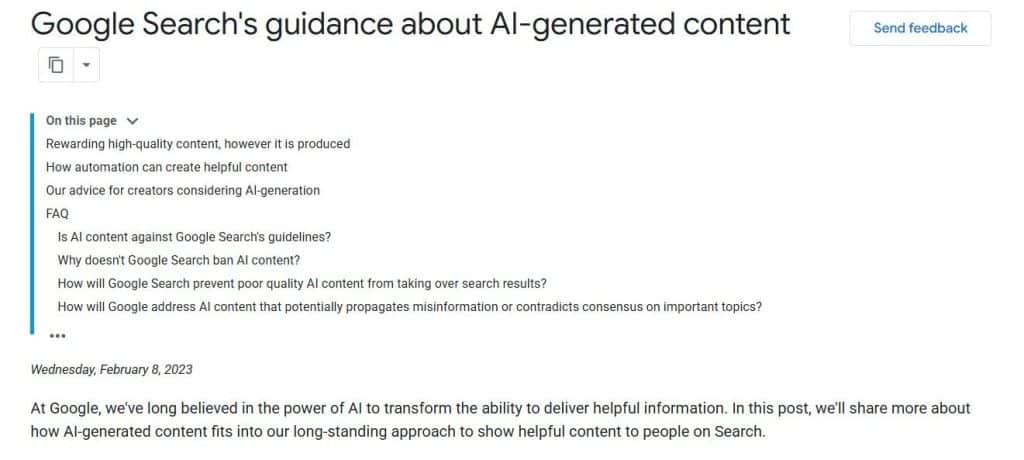Google Search Guidence Google Search Guidence