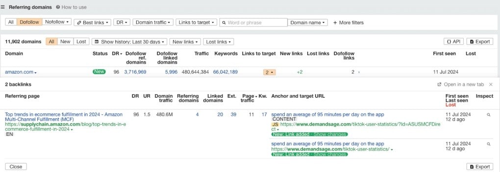 Referring Domains Referring Domains