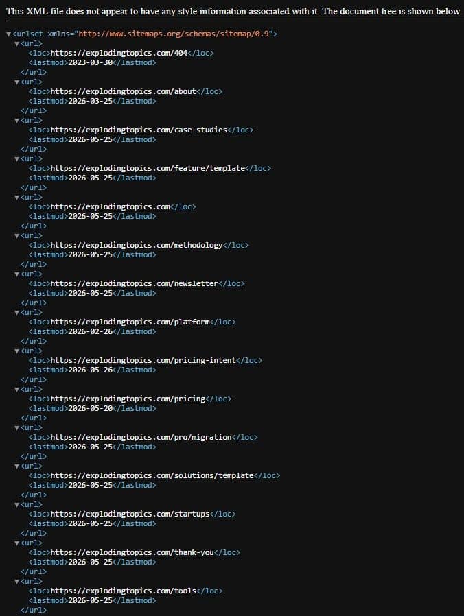XML sitemaps XML sitemaps