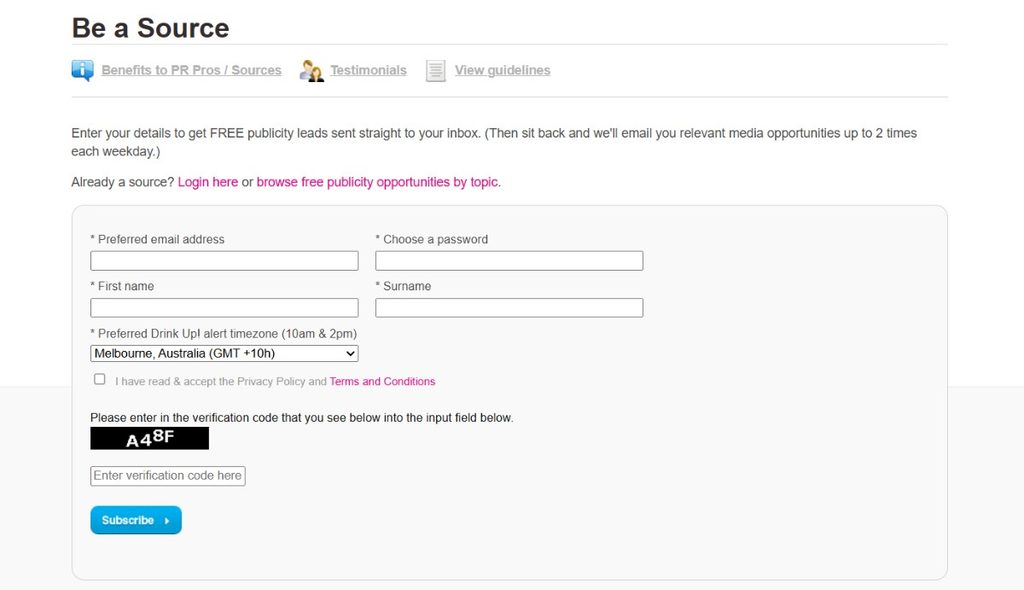 Be a Source on SourceBottle Be a Source on SourceBottle